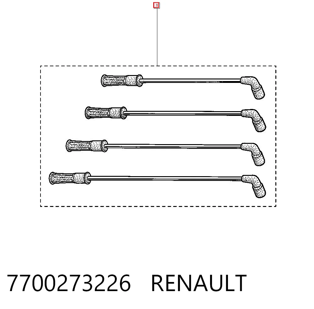 Zestaw przewodów wysokiego napięcia Renault Kangoo I awangarda (FC0, FC1) (1998 - 2008) cena, od 25,66 USD