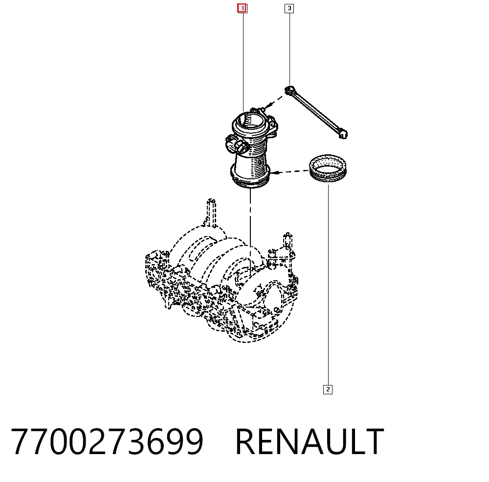 7700273699 Renault (RVI) Przepustnica, komplet
