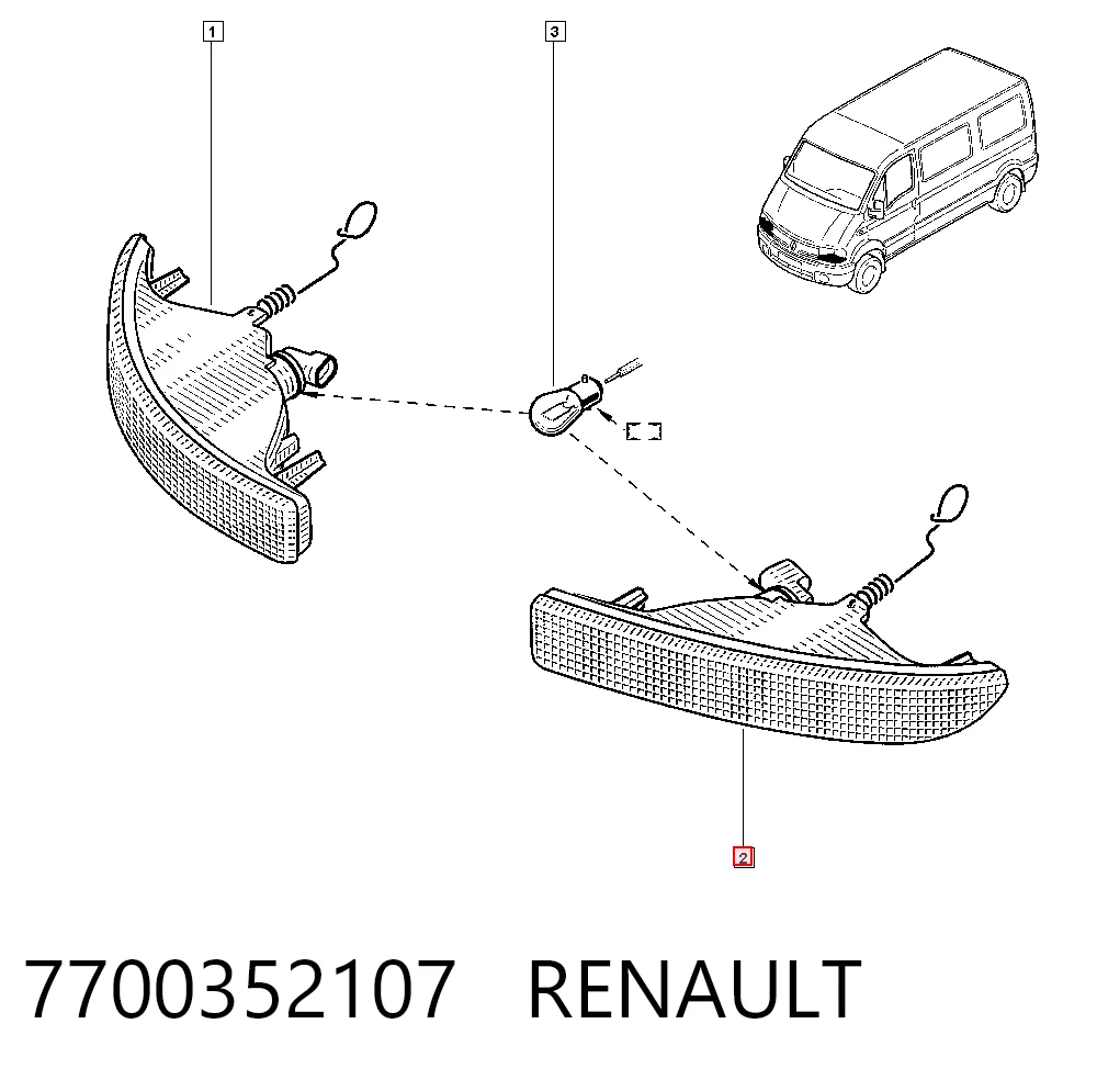 Kierunkowskaz lewy Renault Trucks Mascott awangarda (FH) (1999 - 2010) cena, od 39,73 USD
