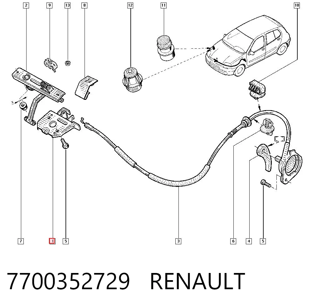 Zamek maski Opel Movano A