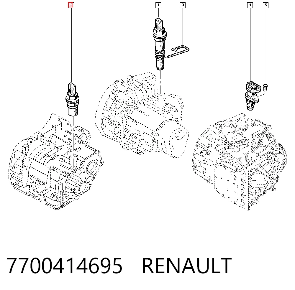 Do koszyka Czujnik prędkości Renault Clio I BC57, 5357
