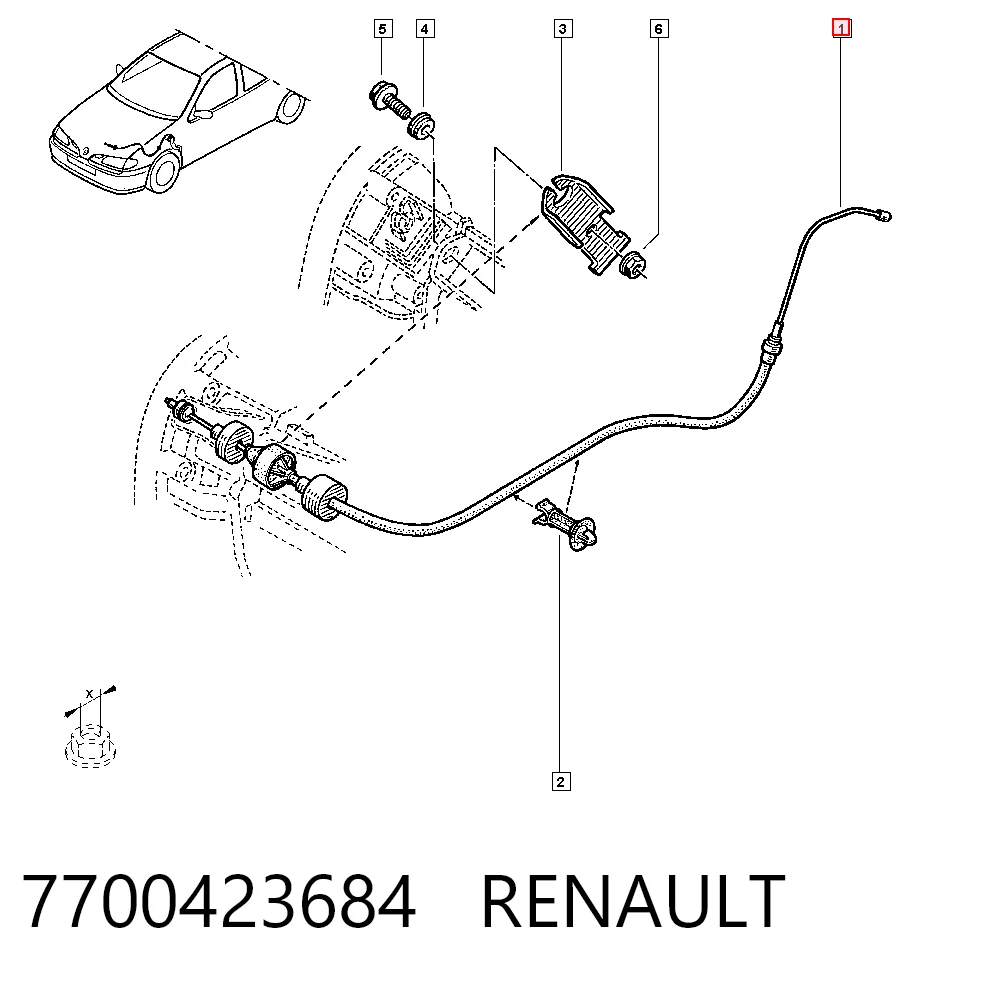 Linka sprzęgła Renault Megane 1