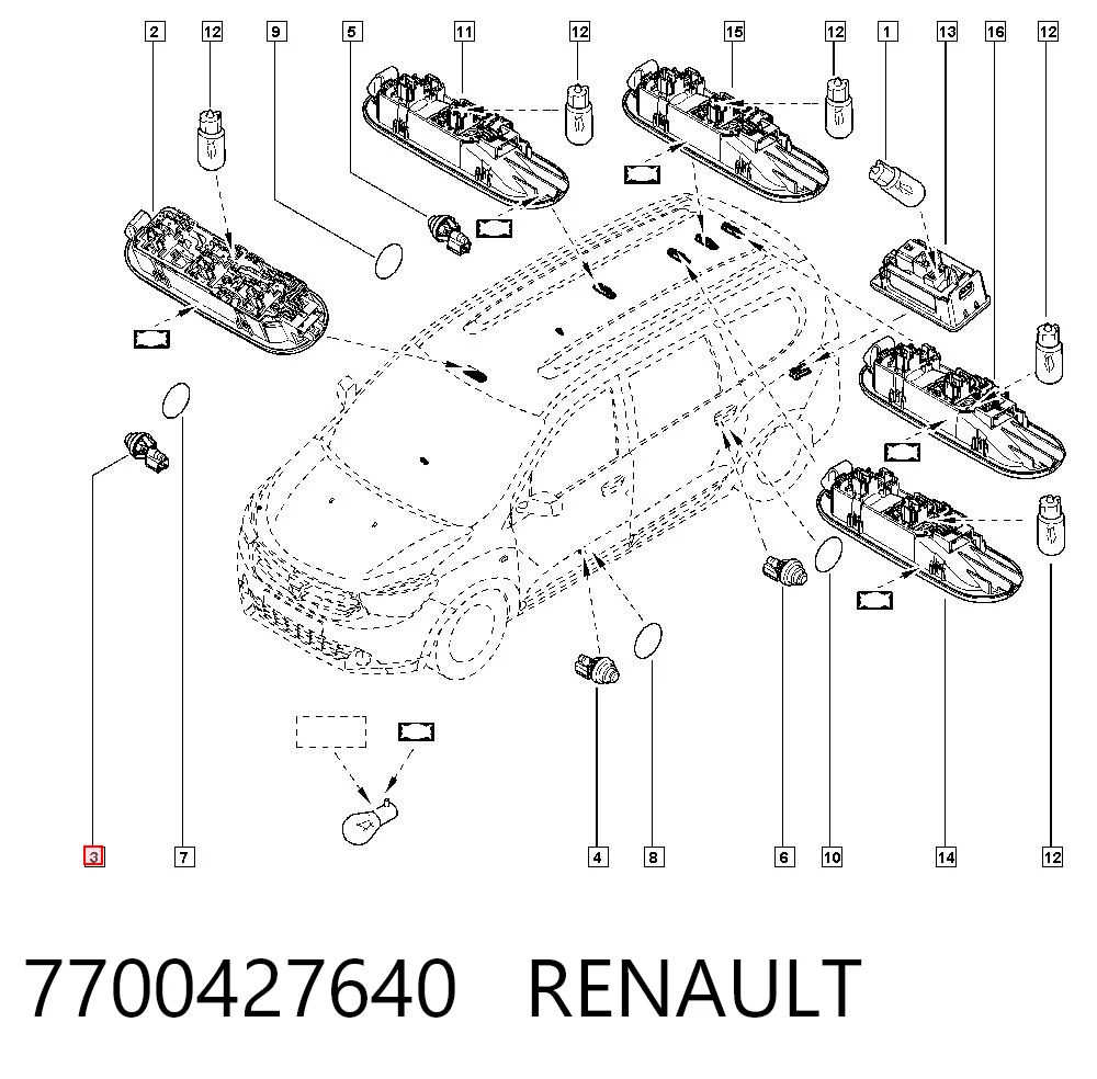 7700427640 Renault (RVI) Czujnik zamykania drzwi (wyłącznik krańcowy)