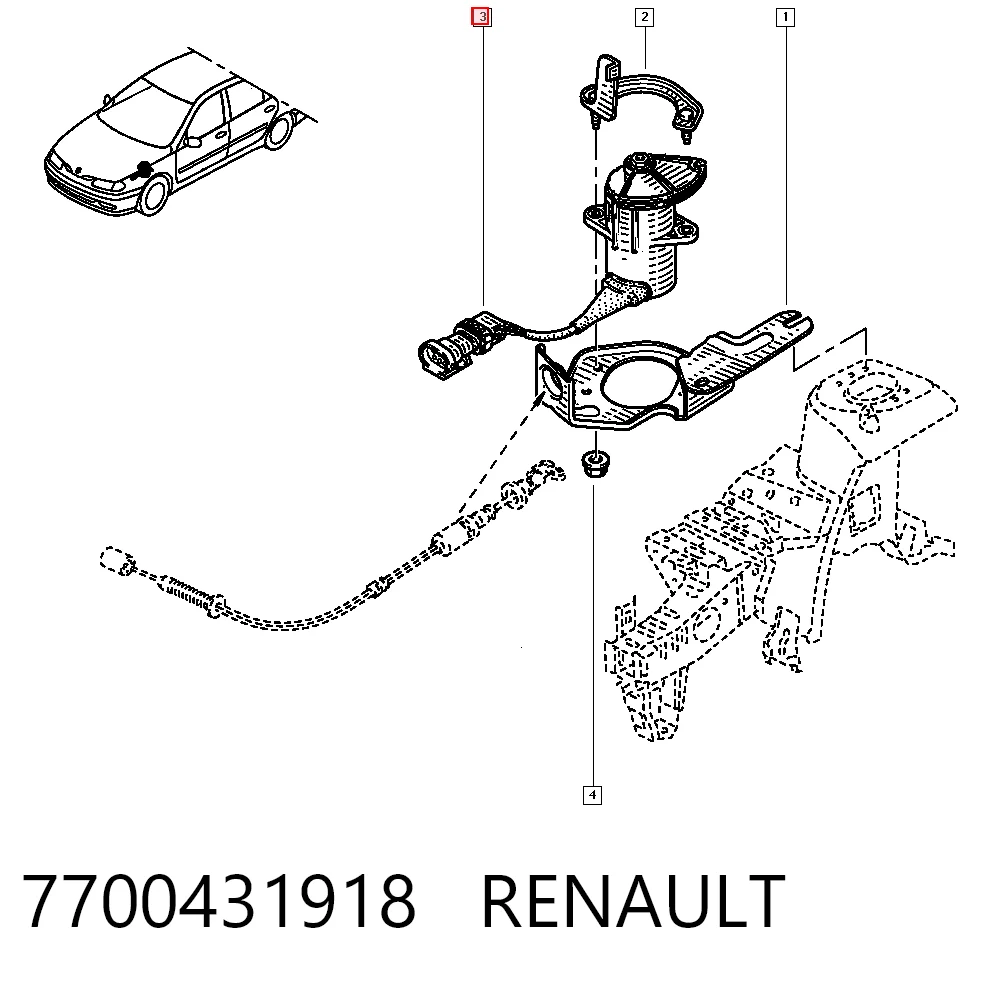 7700431918 Renault (RVI) Czujnik położenia pedału przyspieszenia (gazu)