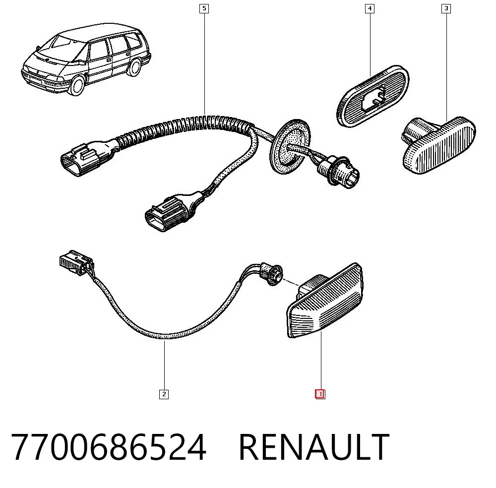 Kupić Powtarzacz kierunkowskazu na błotniku Renault Trafic TXX w dobrej cenie