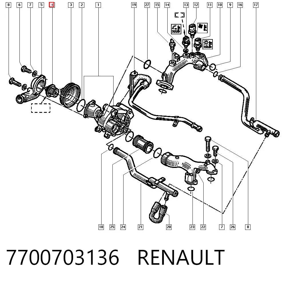 7700703136 Renault (RVI)
