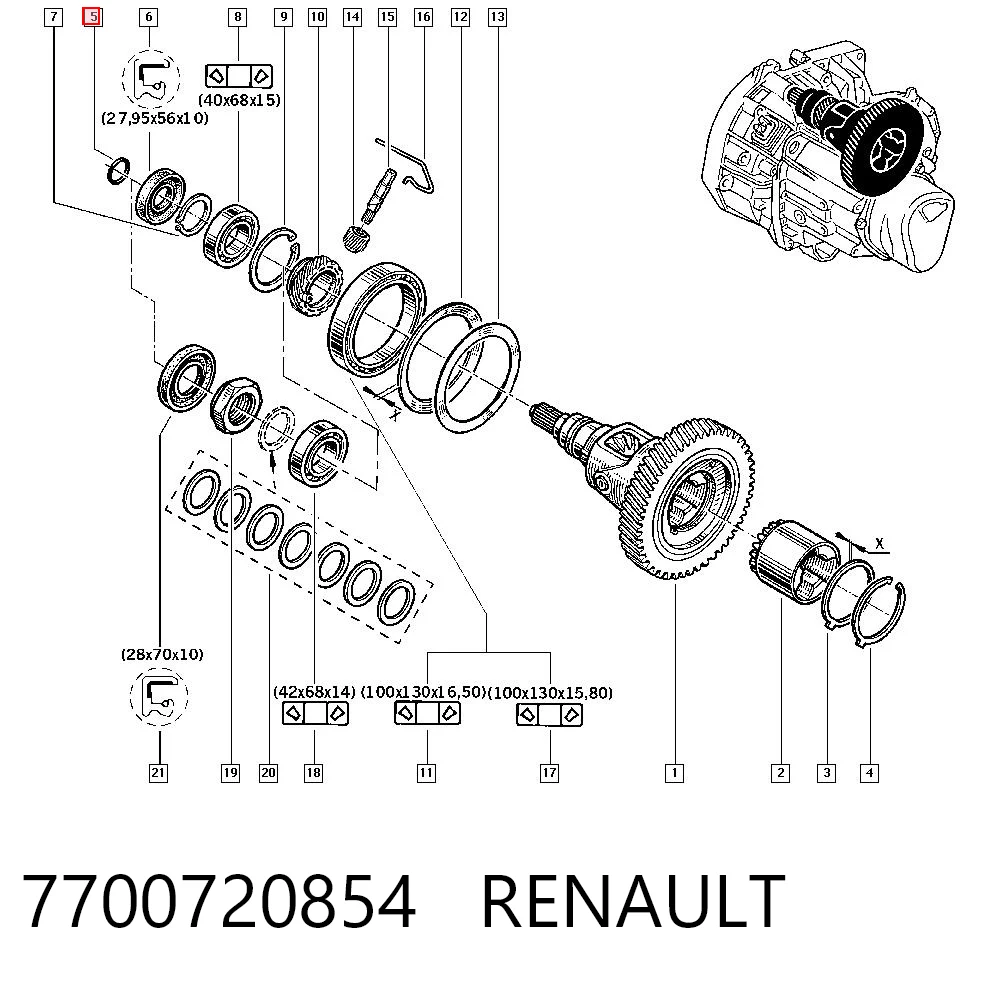 7700720854 Renault (RVI)