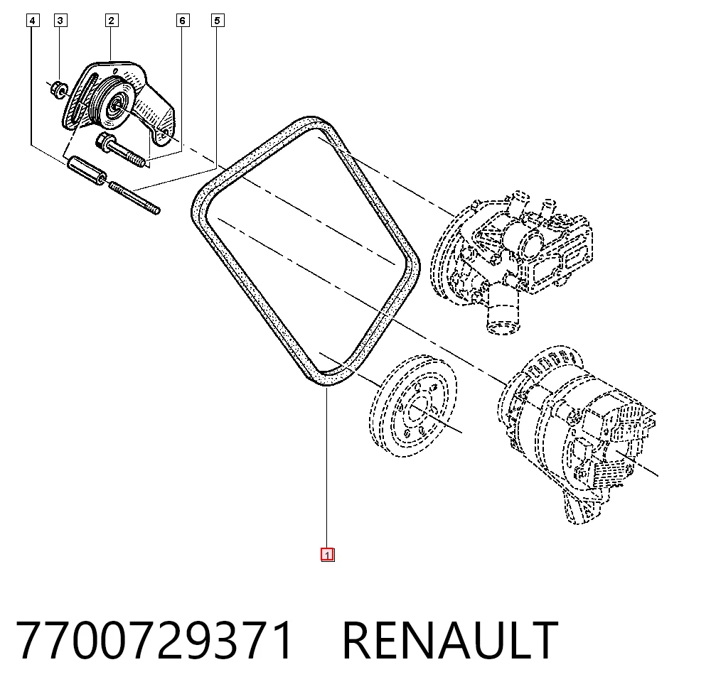 Pas napędowy mechanizmów 98473706 Iveco