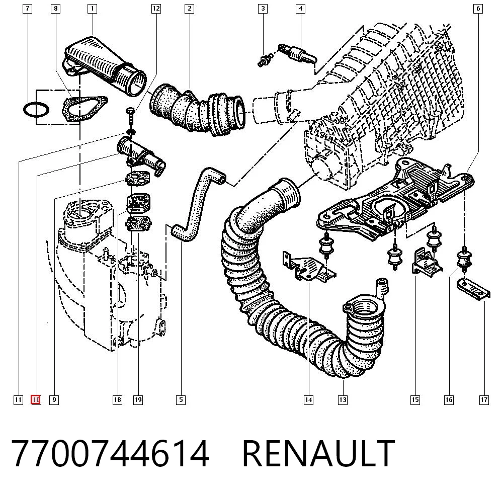 7700744614 Renault (RVI) Regulator biegu jałowego