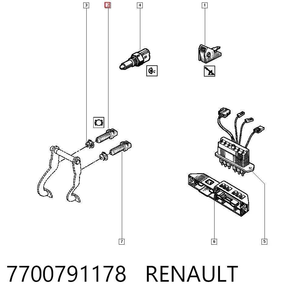 Czujnik włącznika świała stop do Renault 25  B29