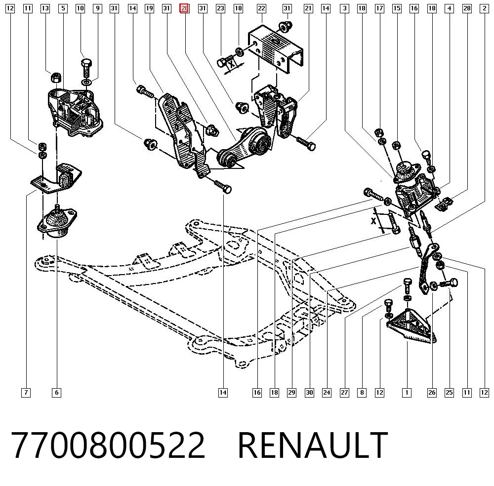 7700800522 Renault (RVI)