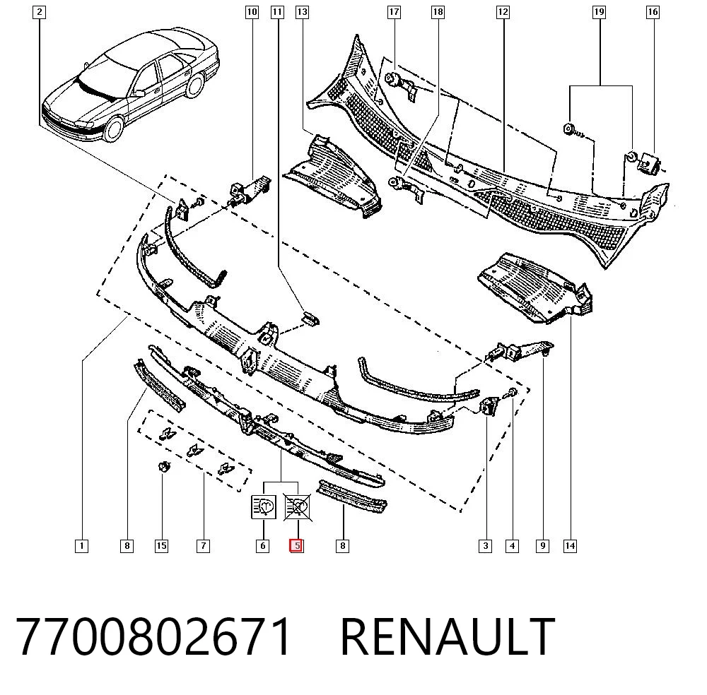 Kupić Atrapa chłodnicy Renault Safrane I B54 w dobrej cenie