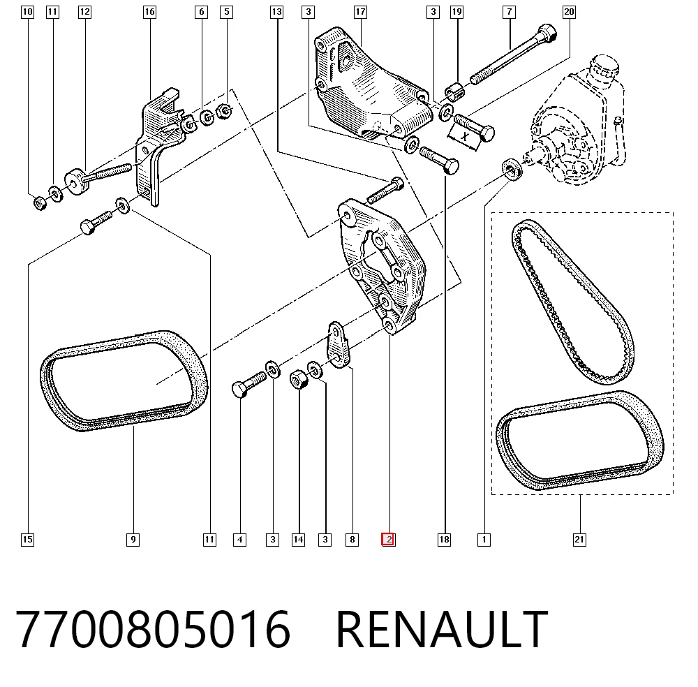 Pompa wspomagania hydraulicznego kierownicy do Renault 19 I B53, C53