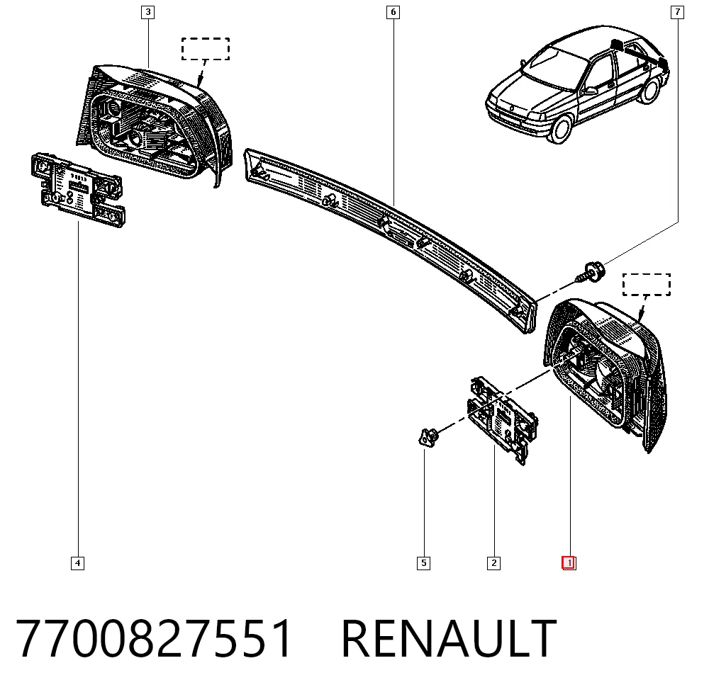 Lampa zespolona tylna lewa Renault (RVI) 0460191 cena, od 39,16 USD