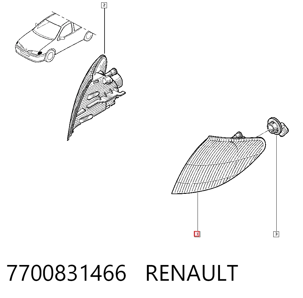  Kierunkowskaz lewy Renault Megane 1