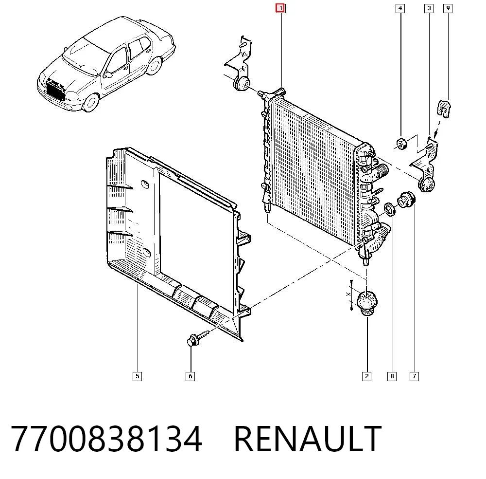 7700838134 Renault (RVI)