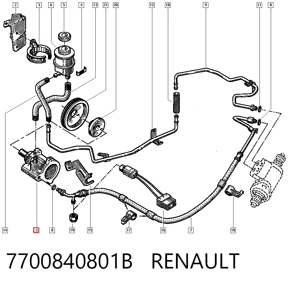 Pompa wspomagania hydraulicznego kierownicy Renault 11 5 dr hatchback (BC37) (1983 - 1988) cena, od 47,90 USD