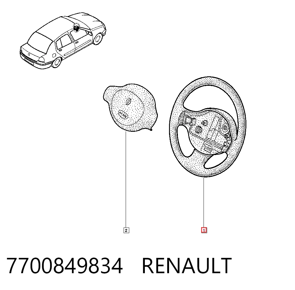 Kierownica do Renault Clio SYMBOL LB0, LB1, LB2