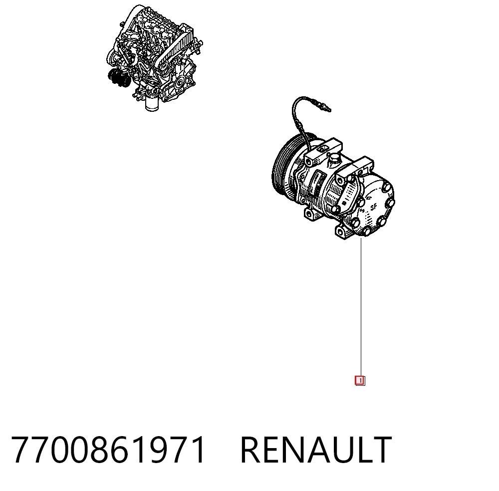 Sprężarka klimatyzacji do Renault Clio I BC57, 5357