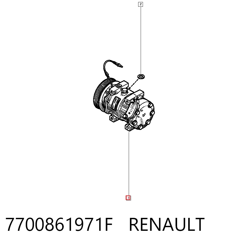 Sprężarka klimatyzacji Renault Clio I hatchback (BC57, 5357) (1990 - 1998) cena, od 64,56 USD