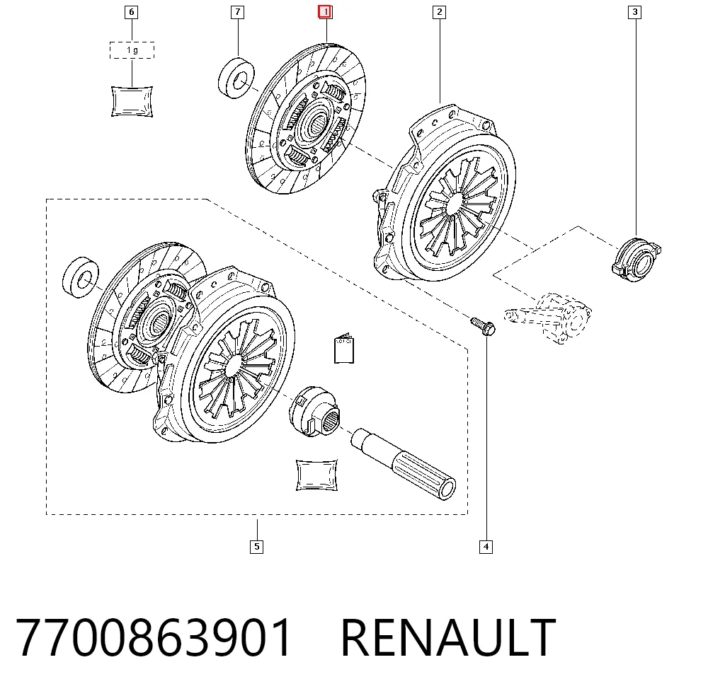 Tarcza sprzęgła Renault Clio SYMBOL sedana (LB0, LB1, LB2) (1998 - 2008) cena, od 34,91 USD