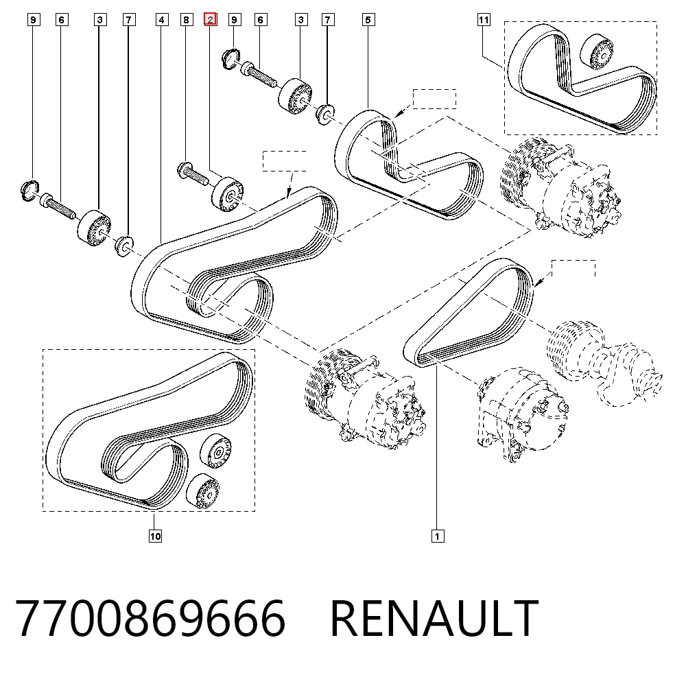 7700869666 Renault (RVI)