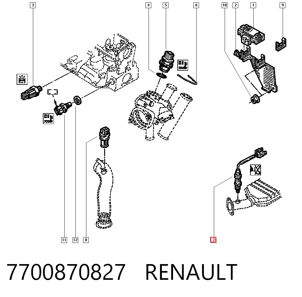 Sonda lambda, czujnik tlenu do Renault Espace III JE