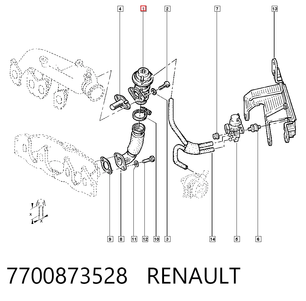 Do koszyka Zawór recyrkulacji spalin EGR Renault Trafic I TXW