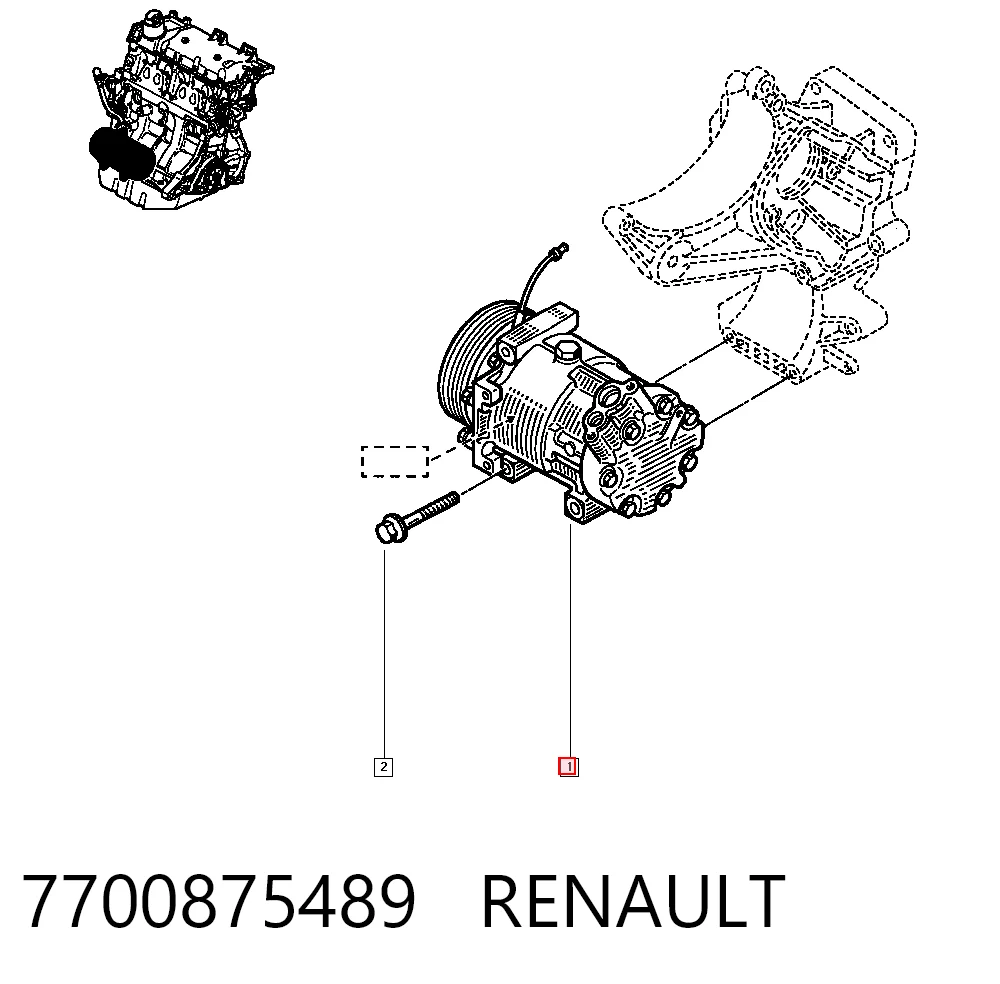 Sprężarka klimatyzacji do Renault Clio I BC57, 5357