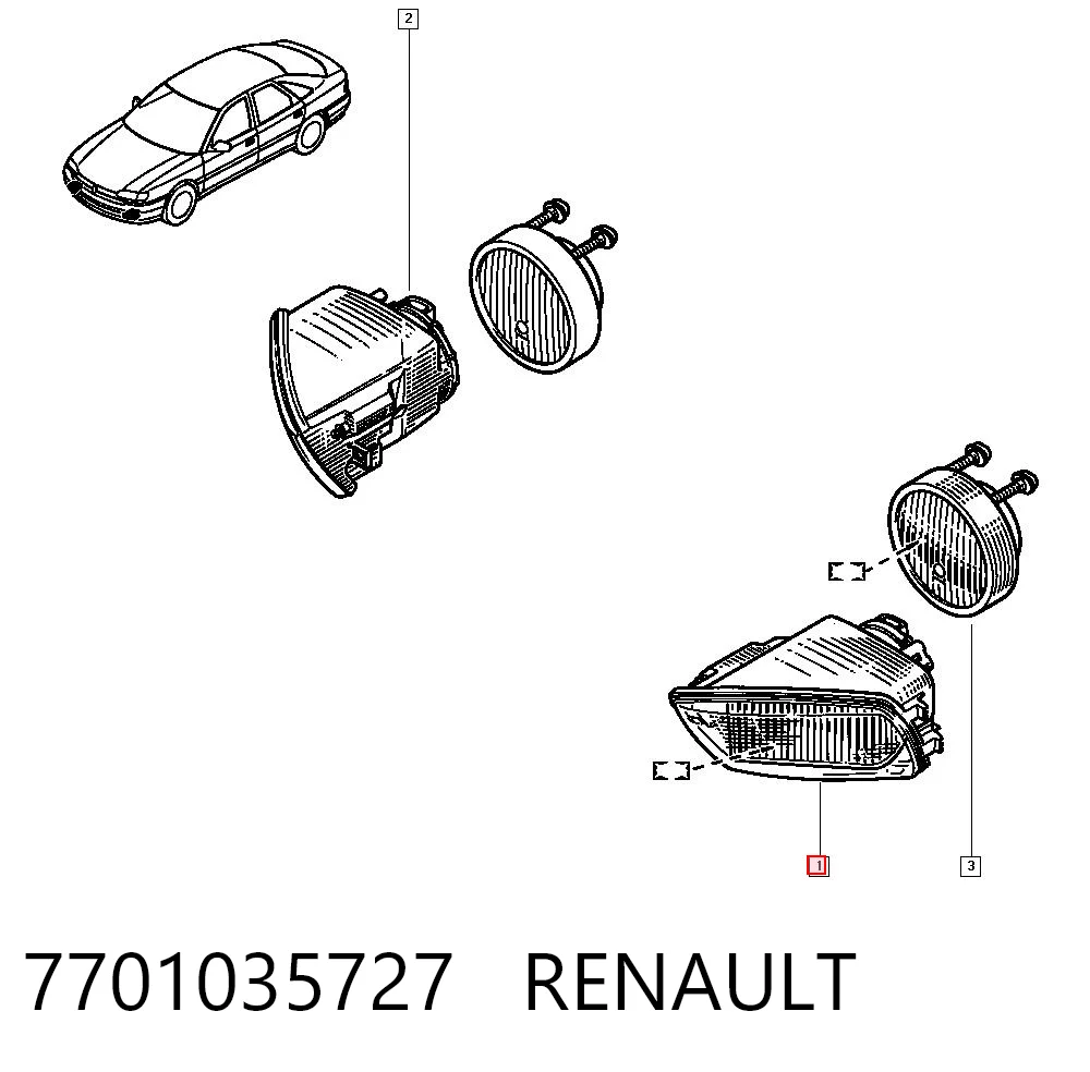 Kupić Lampa przeciwmgielna lewa Renault Safrane I B54 w dobrej cenie