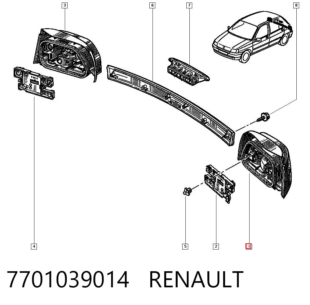 Do koszyka 0460191 Renault (RVI) Lampa zespolona tylna lewa