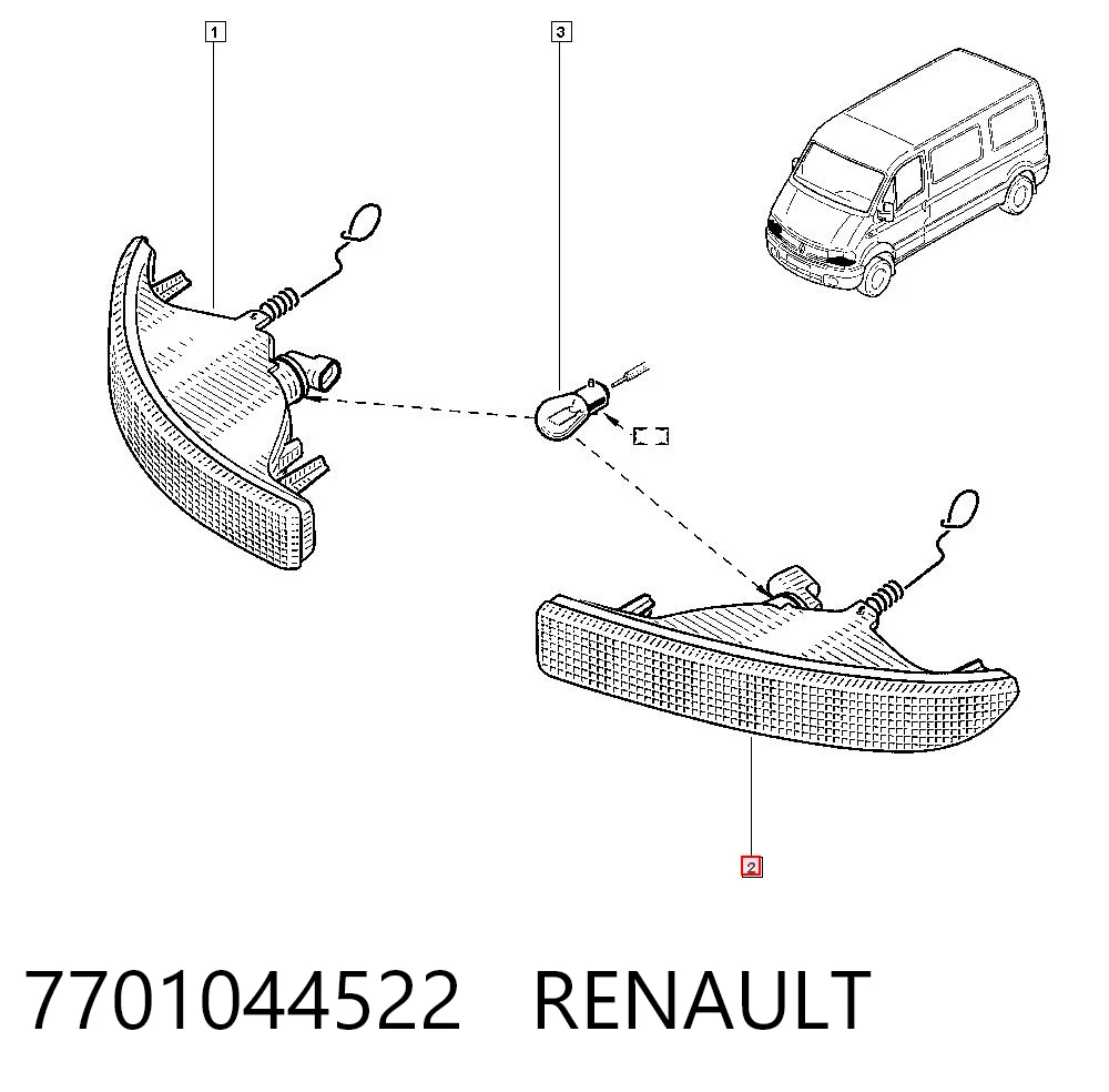 Do koszyka Kierunkowskaz lewy Renault Trucks Mascott  FH
