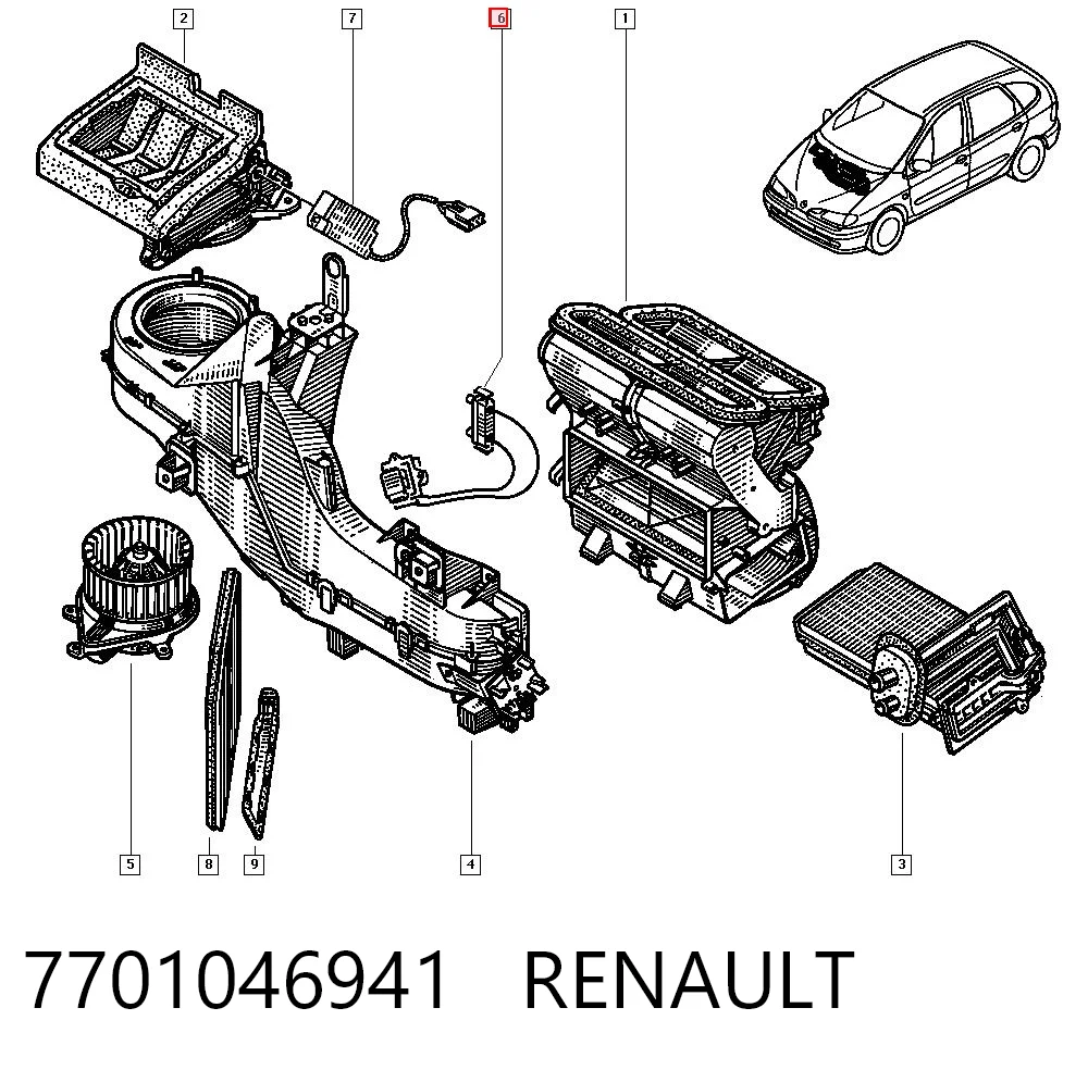 7701046941 Renault (RVI) Rezystor wentylatora nagrzewnicy (ogrzewacza kabiny)
