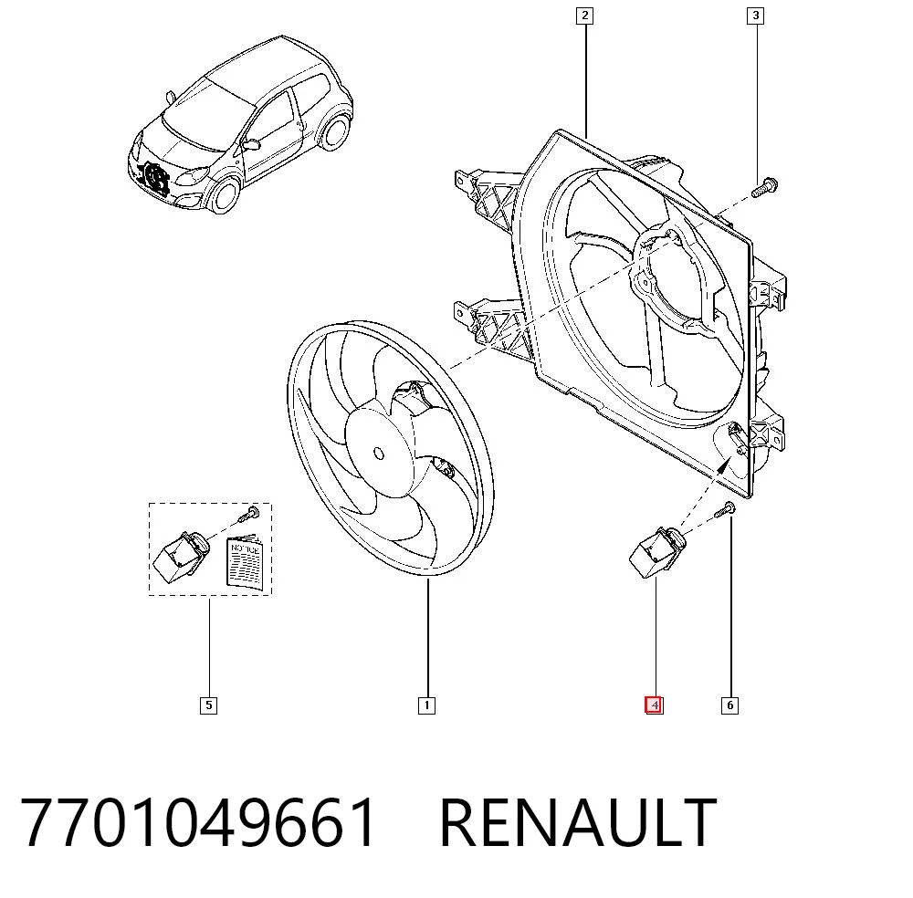7701049661 Renault (RVI) Regulator obrotów wentylatora (sterownik)