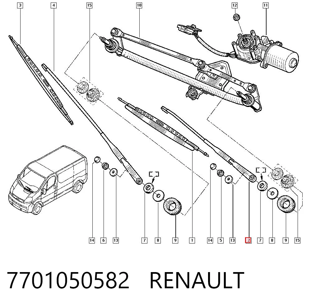 Ramię wycieraczki szyby przedniej 91160060 General Motors