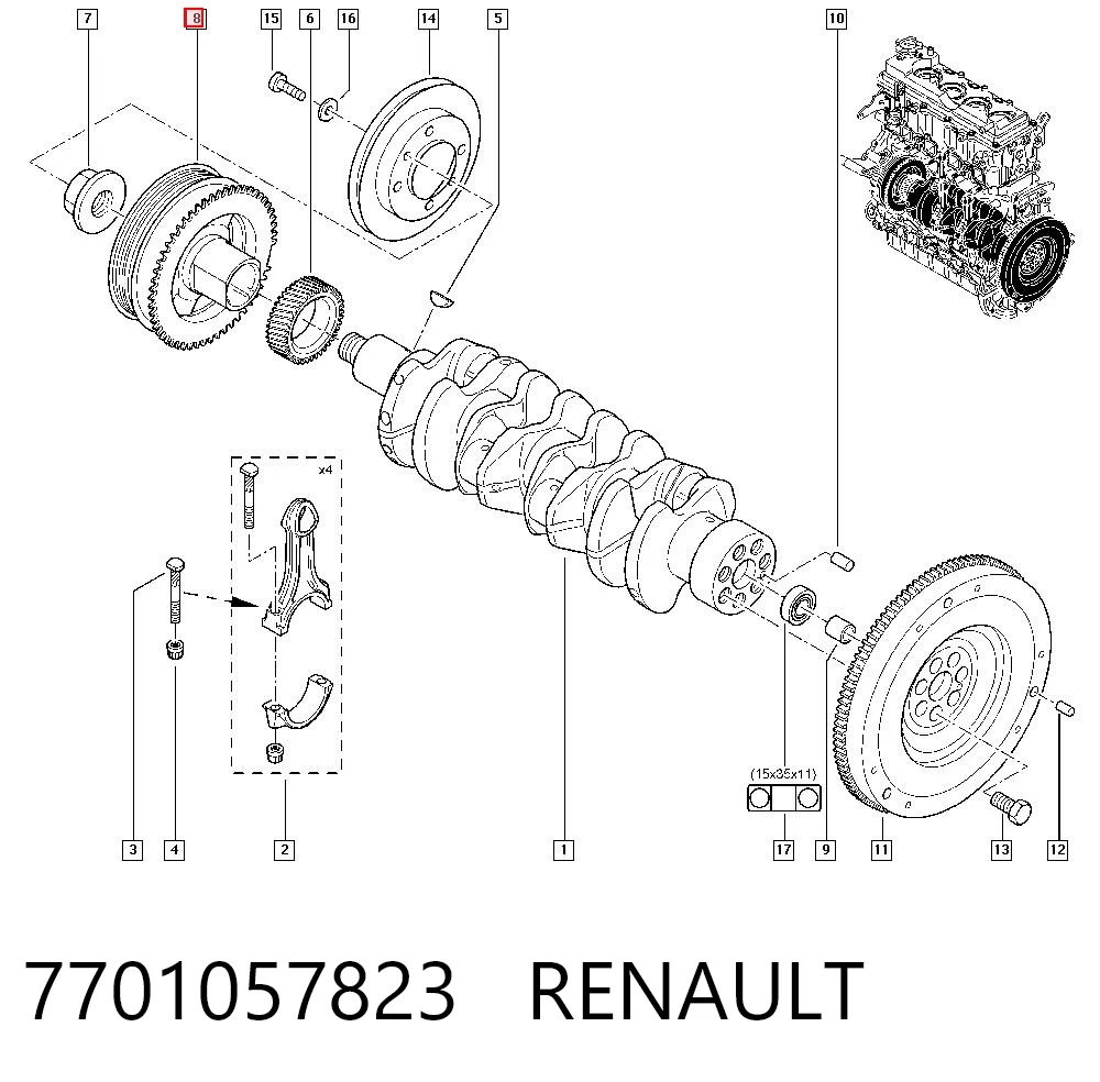 7701057823 Renault (RVI)