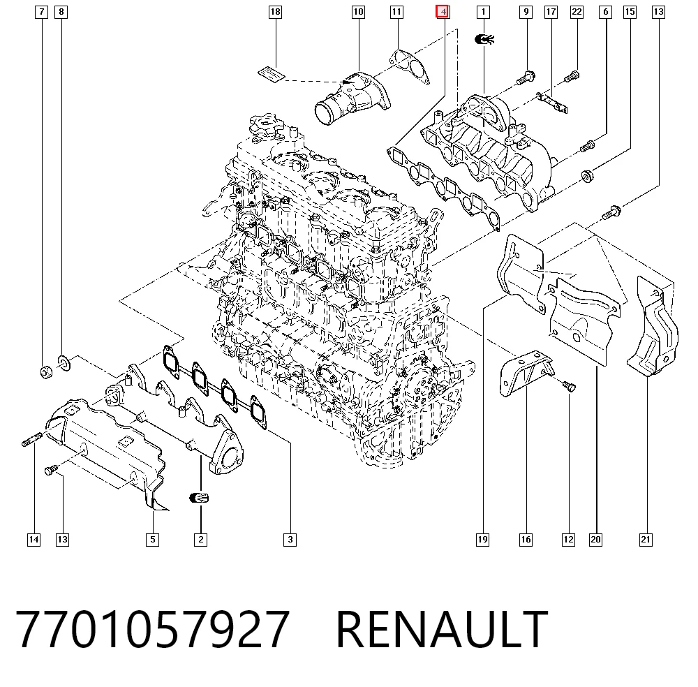 Do koszyka Uszczelka kolektora ssącego Renault Master II HD, FD