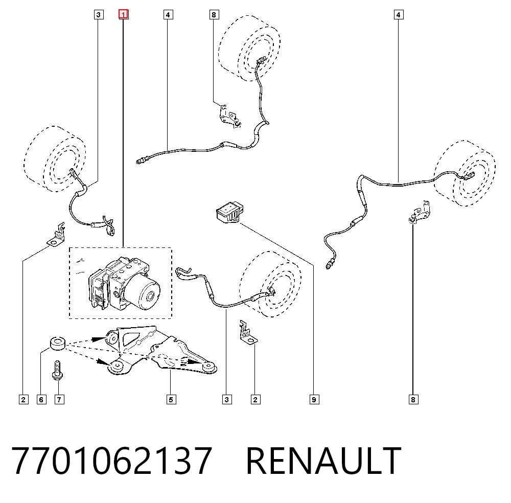 Sterownik ABS  hydrauliczny Renault Scenic II minivan (JM0, JM1) (2003 - 2009) cena, od 28,94 USD