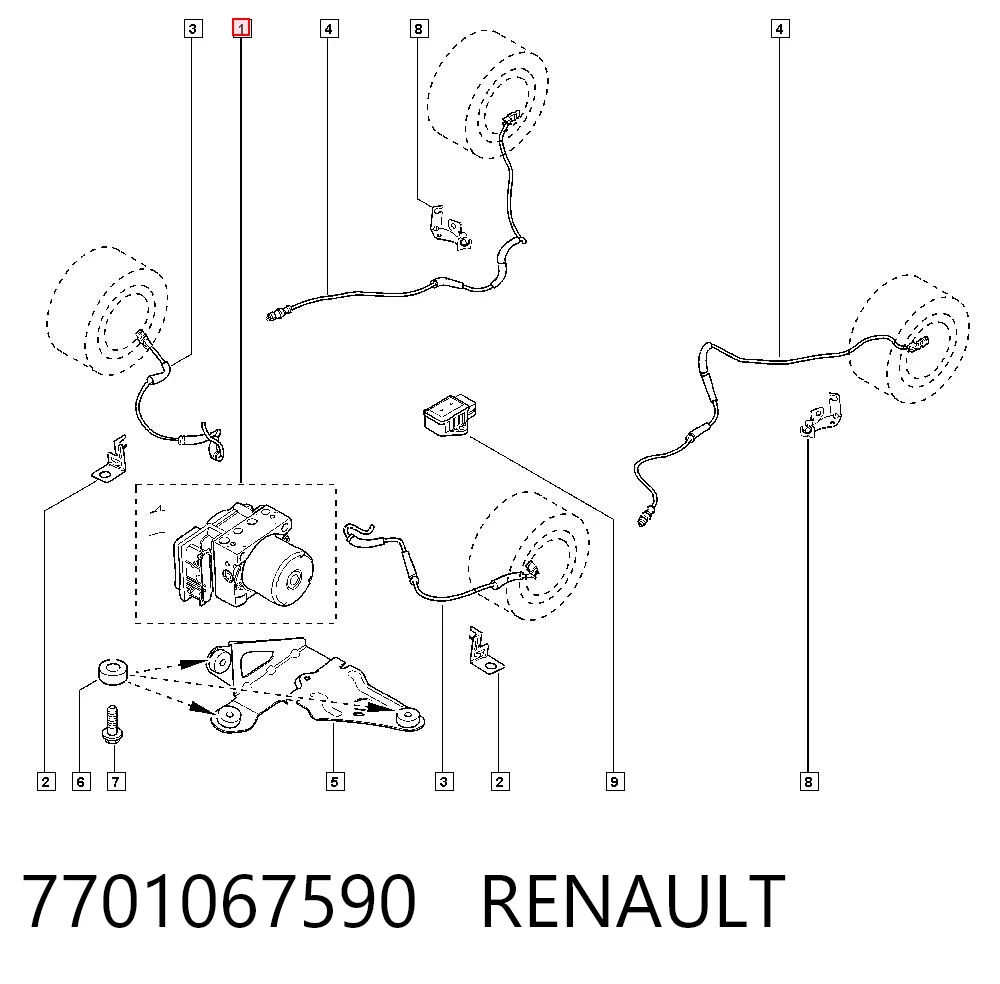 Do koszyka Sterownik ABS  hydrauliczny Renault Scenic II JM0, JM1