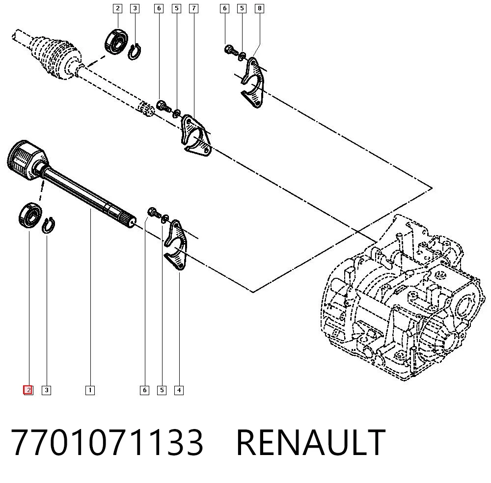7701071133 Renault (RVI)