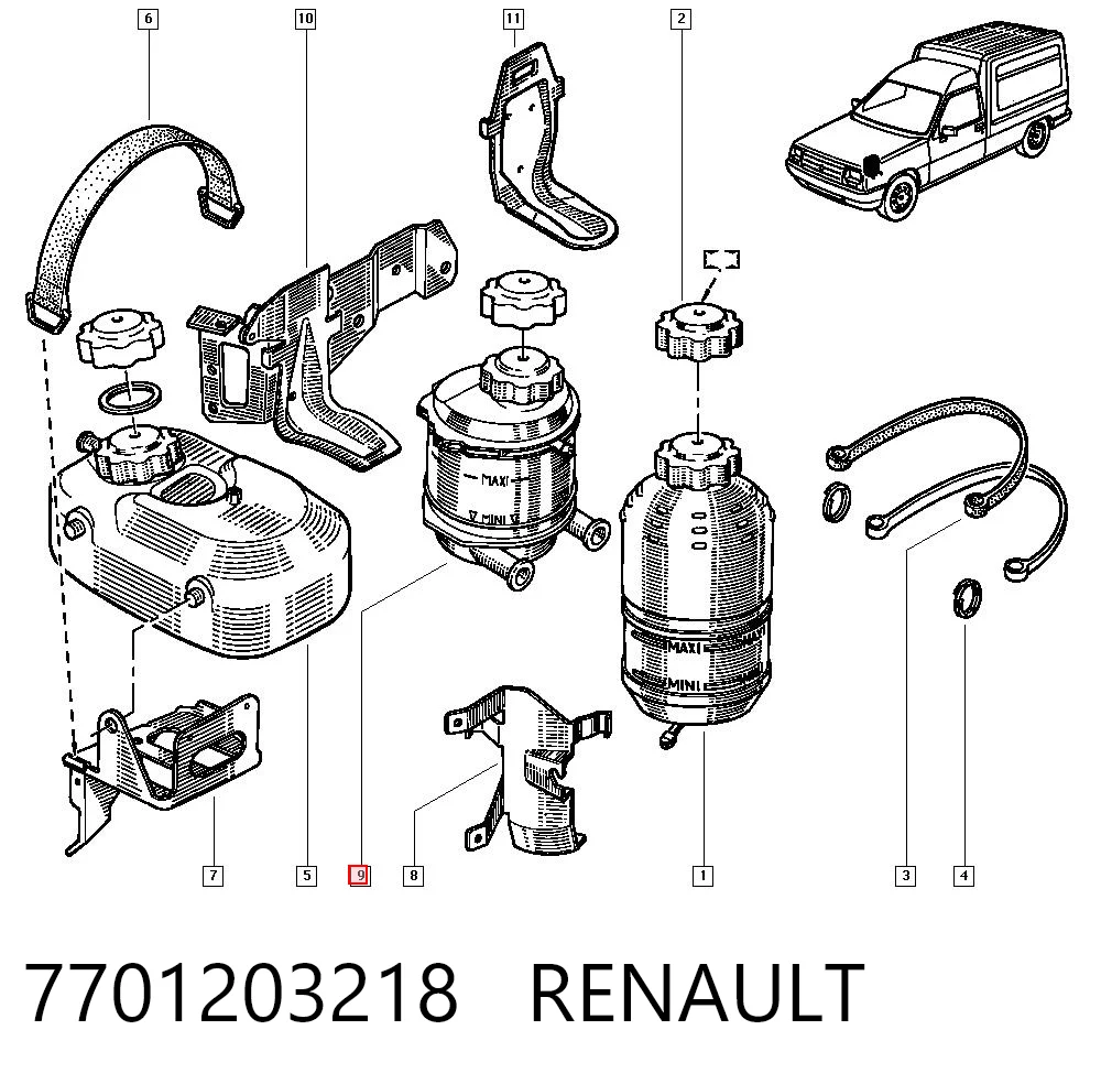 Zbiorniczek wyrównawczy układu chłodzenia Renault Trafic I awangarda (TXX) (1989 - 2001) cena, od 19,41 USD