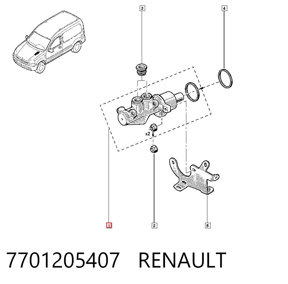 Główny cylinder hamulców do Renault Clio II BB, CB