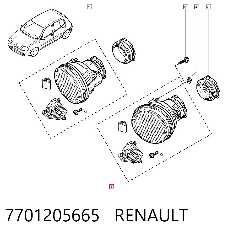 Lampa przeciwmgielna lewa Renault Master II