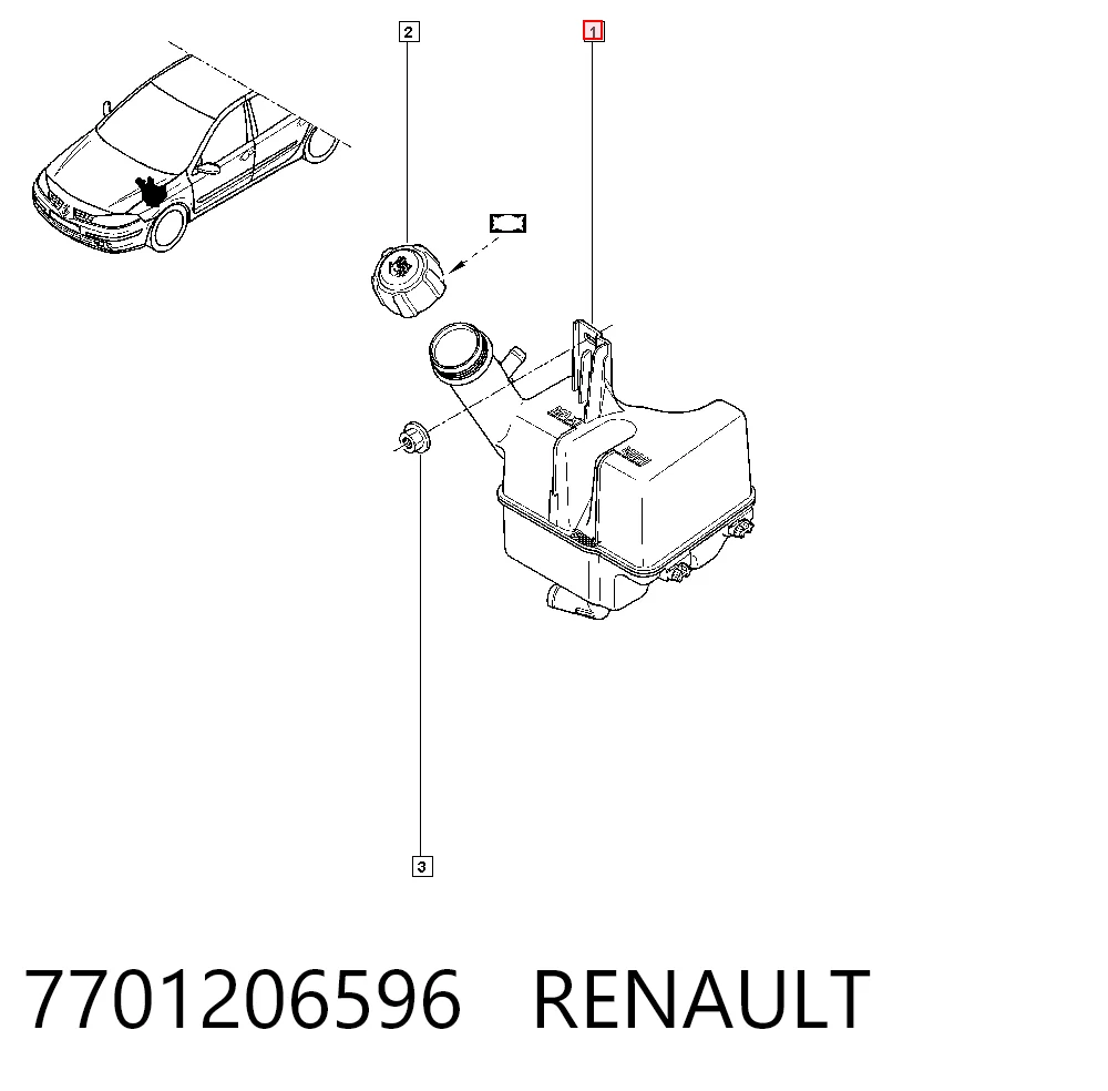 Zbiorniczek wyrównawczy układu chłodzenia Renault Laguna 2