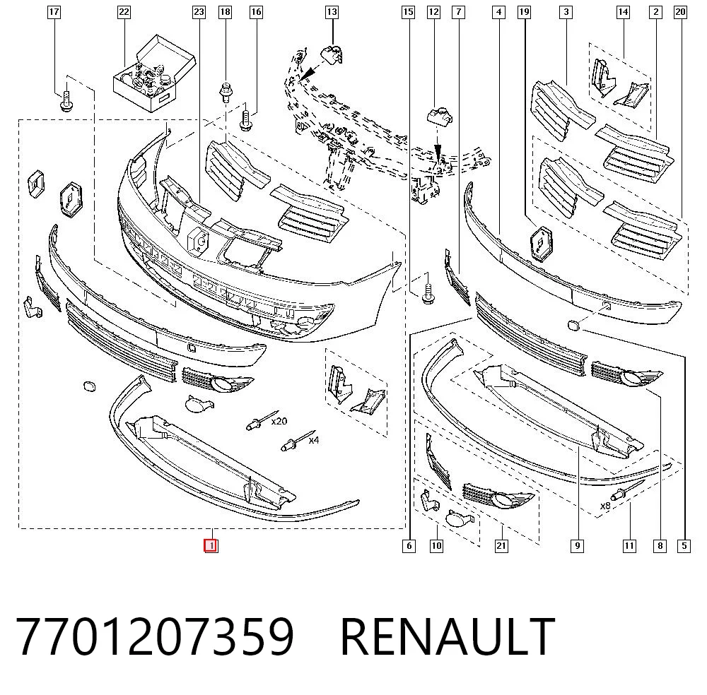 Zderzak przedni do Renault Espace IV JK0