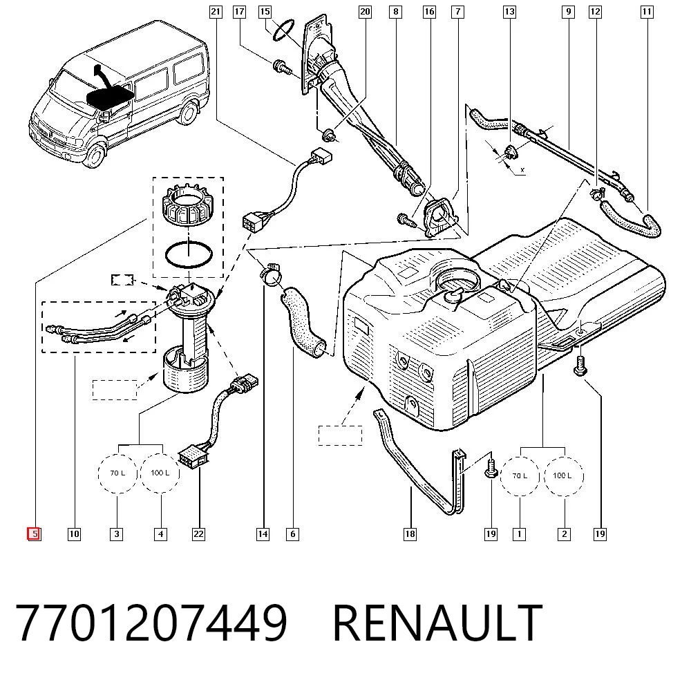 7701207449 Renault (RVI) Pokrywa pompy paliwowej