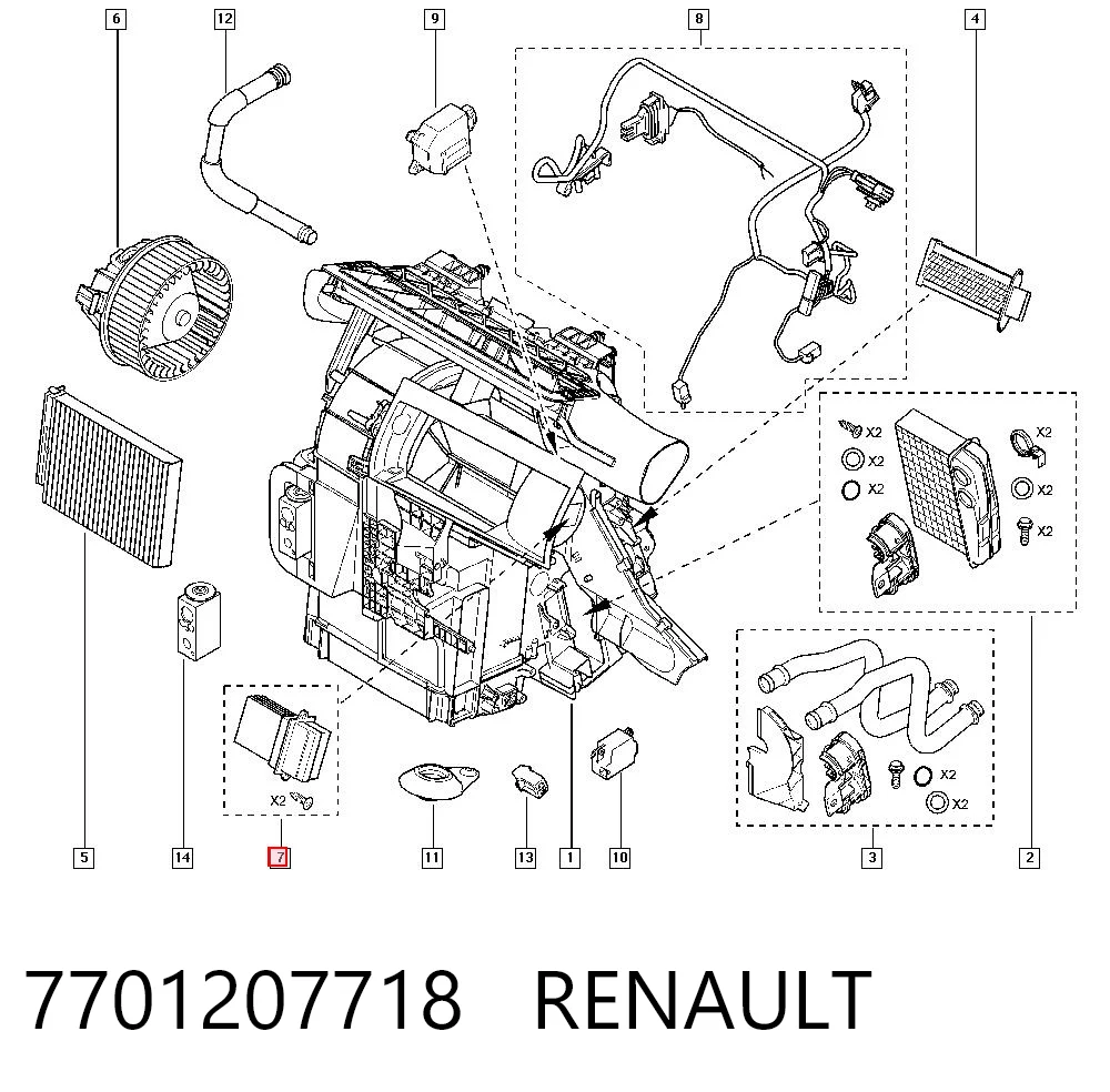 7701207718 Renault (RVI) Rezystor wentylatora nagrzewnicy (ogrzewacza kabiny)