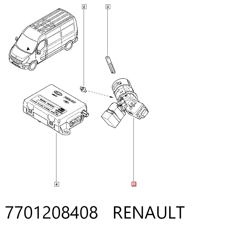 7701208408 Renault (RVI) Stacyjka zapłonowa