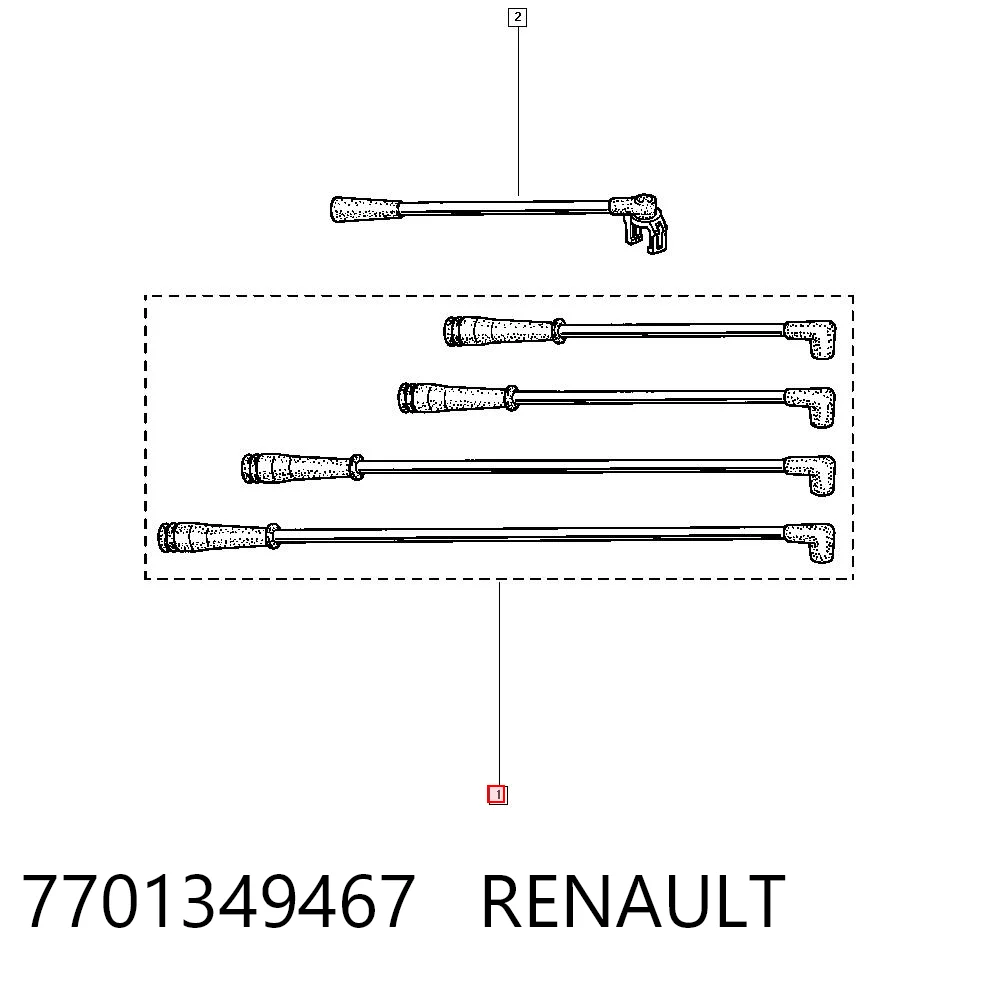  Zestaw przewodów wysokiego napięcia Renault Trafic 1