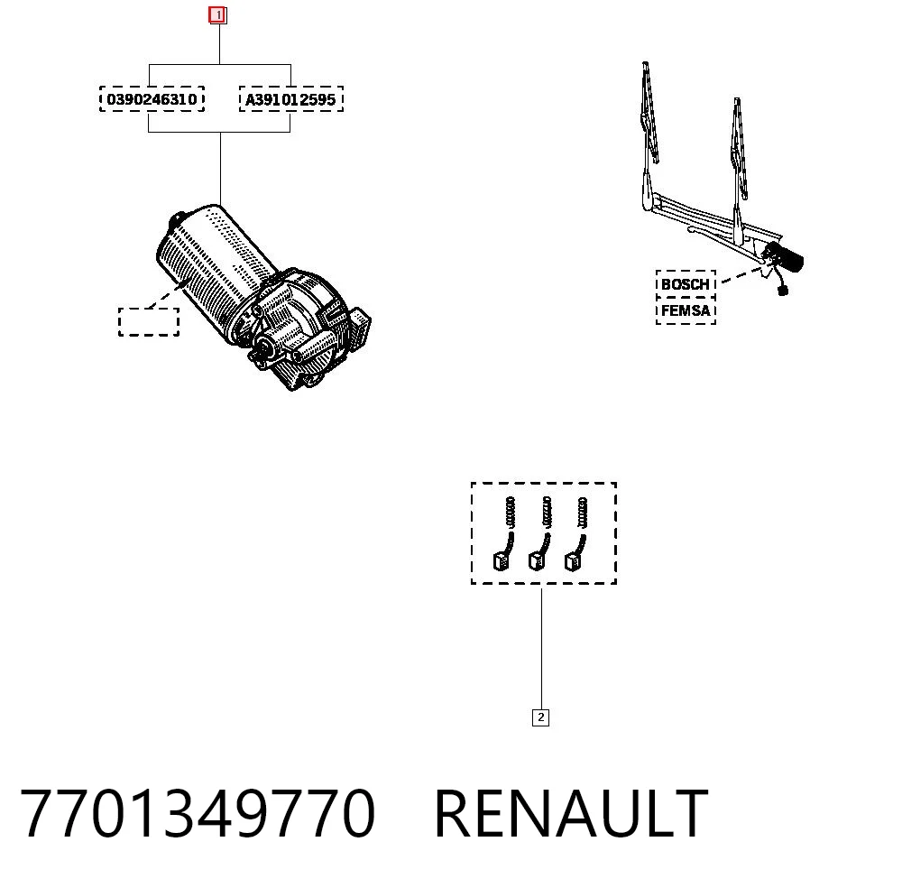 Silniczek wycieraczki szyby przedniej do Renault 11 5 dr BC37